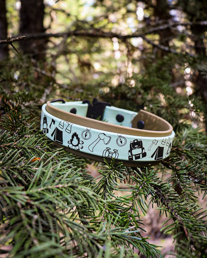 Lets Go Camping Buckle Collar